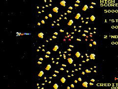 「アーケードアーカイブス ムーンシャトル」,10月3日配信。1981年に日本物産から発売された横スクロールシューティング
