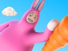 ウサギの着ぐるみを着た謎の男を操作してニンジンを集める。最大4人で遊べるSwitch版「Super Bunny Man」,本日配信