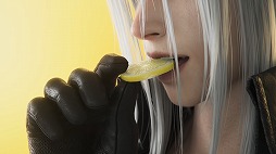 画像ギャラリー No.004のサムネイル画像 / セフィロスがレモンスライスをかじり，未来のレモンサワーをゴクリ。「FINAL FANTASY VII REBIRTH」×アサヒビールのコラボムービー公開