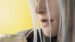 画像ギャラリー No.006のサムネイル画像 / セフィロスがレモンスライスをかじり，未来のレモンサワーをゴクリ。「FINAL FANTASY VII REBIRTH」×アサヒビールのコラボムービー公開
