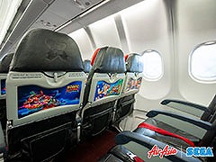 エアアジア特別塗装機「ソニック・ザ・ヘッジホッグ」号,機内デザインをリニューアルし運航を開始