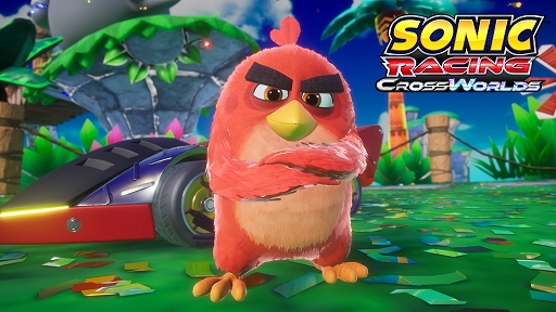 画像ギャラリー No.002のサムネイル画像 / 「ソニックレーシング クロスワールド」，アングリーバードシリーズより，レーサー「レッド」とオリジナルマシン「スーパーロースター」が登場