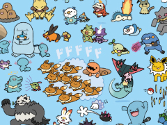 ポケモンの「にげる」シーンにフォーカスしたLINEスタンプ&グッズが登場。キテルグマに抱きしめられたメタモンがかわいい