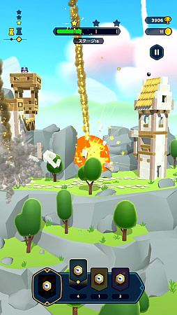 画像ギャラリー No.016のサムネイル画像 / 指1本で城塞をぶち壊す「Castle Crumble」。物理演算による破壊の美学を味わおう(今日から始めろApple Arcade #54)