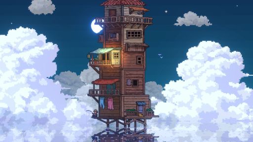 画像ギャラリー No.005のサムネイル画像 / 釣りで素材を集め，家を高くしていく静かな放置建築ゲーム「CELESTAY」，Steamストアページを公開。家が高くなれば，見える星座が増える
