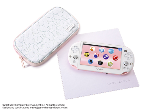 画像集#004のサムネイル/PS Vitaの新色「ライトピンク/ホワイト」にアパレルブランド「MERCURYDUO」製アクセサリがセットになった数量限定モデル,11月13日発売