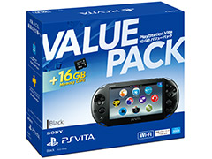 PS Vitaにメモリーカード16GBを同梱した数量限定「バリューパック」が1万9980円(+税)で11月22日に発売。本体色はブラックとアクア・ブルー