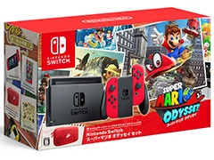 「スーパーマリオ オデッセイ」とJoy-Con(レッド),キャリングケースを同梱したNintendo Switch本体セットが10月27日発売