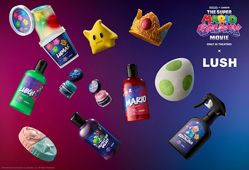 画像ギャラリー No.001のサムネイル画像 / コスメブランドLUSH，映画「ザ・スーパーマリオギャラクシー・ムービー」とコラボした新作を3月10日に発売