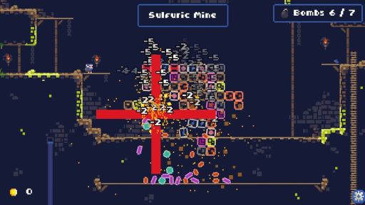 画像ギャラリー No.003のサムネイル画像 / 爆弾で鉱石ブロックを壊していく「FragMiner」，デモ版をSteamで配信開始。稼いだゴールドでスキルツリーを強化