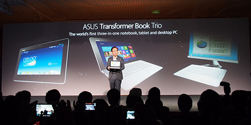 画像集#004のサムネイル/［COMPUTEX］Atom搭載タブレットにして，Core i7搭載ノートPC，そしてデスクトップPC。ASUS「Transformer Book Trio」速報