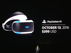 ［E3 2016］PlayStation VRは4万4980円（税別）！ 日本および北米市場では2016年10月13日発売予定