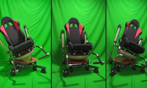 画像集 No.007のサムネイル画像 / ［TGS2022］Movereブースで見つけた，現実世界とVR空間で対戦するVRゲームをレポート。動くシートと風が，ヒヤリとする落下感を生み出す