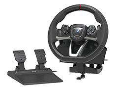 SwitchとPCで使えるホリ製のステアリングホイール&ペダルのセット「レーシングホイール APEX」が5月25日に発売