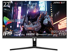 税込3万円台前半の240Hz表示対応27型ディスプレイがJAPANNEXTから発売に