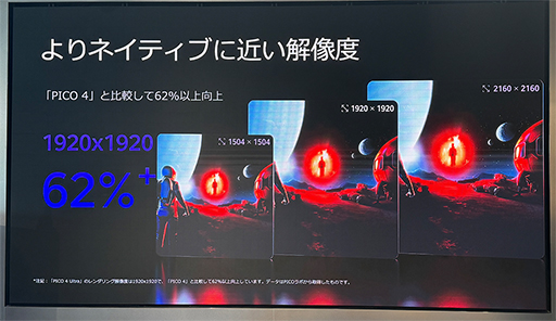 画像集 No.004のサムネイル画像 / 新型XR HMD「PICO 4 Ultra」の国内予約がはじまる。既存製品から大幅なスペック向上を実現