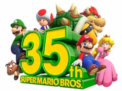 「スーパーマリオブラザーズ」の35周年を記念した特設サイトが公開。最新情報や歴史を紹介する公式Twitterも