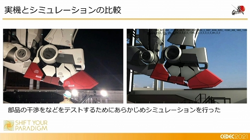 画像集#023のサムネイル/［CEDEC 2021］「動くガンダム」は，どのようにデザインと可動を両立したのか。実現までのプロダクションノート