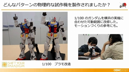 画像集#026のサムネイル/［CEDEC 2021］「動くガンダム」は，どのようにデザインと可動を両立したのか。実現までのプロダクションノート