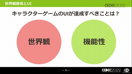 画像集#003のサムネイル/［CEDEC 2022］キャラクターゲームに求められるUI作りとは？ “キャラクターゲームのUI制作と大規模ローカライズ対応の全貌”レポート