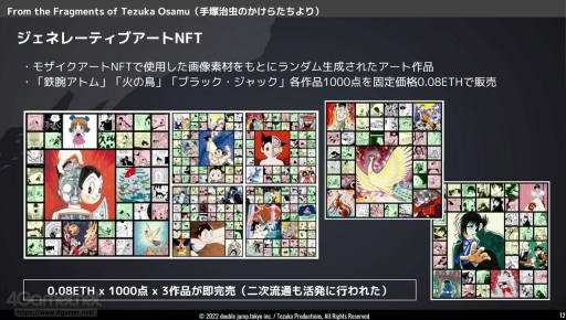 画像集 No.008のサムネイル画像 / 手塚治虫作品のNFTプロジェクトの歩みを振り返る。“IP × NFT”をテーマとしたアニメ・ゲームサミット 2022 Summerの講演をレポート